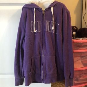 Purple old navy zip up hoodie